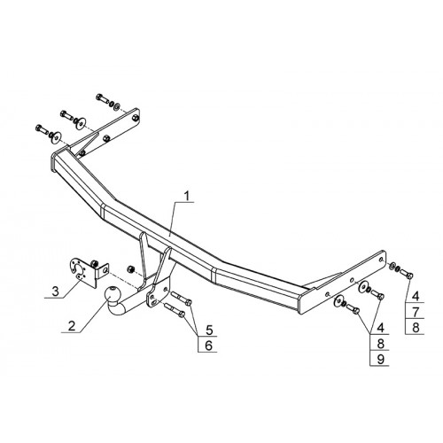 Фаркоп Avtos на HAVAL H5 2020- Арт.GW 12